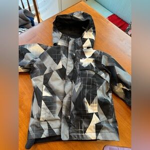 Boys Columbia Winter coat, size XXS, color: black, grey and white.
